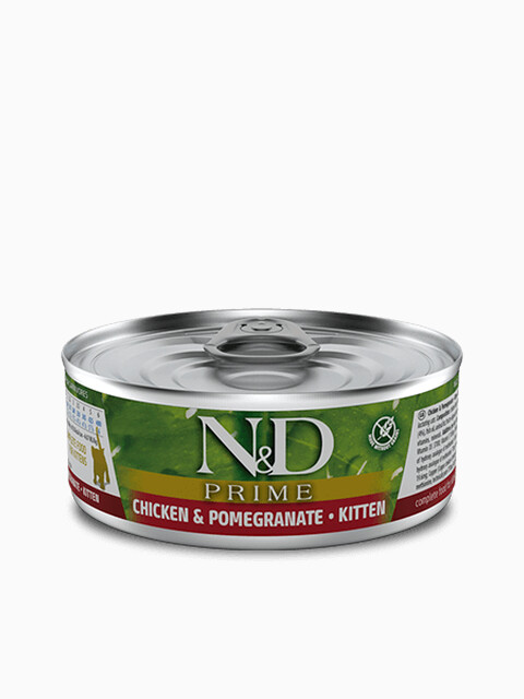 Корм Farmina N&D PRIME Chicken & Pomegranate Kitten для котят, курица с гранатом, 80 г