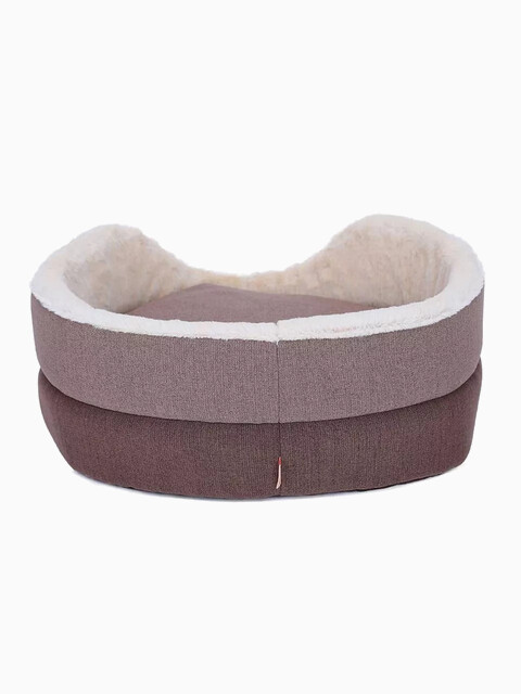 Лежак Fashion Hoopet, с вынимающейся подушкой, цвет коричневый, размер S (45x38x18см)