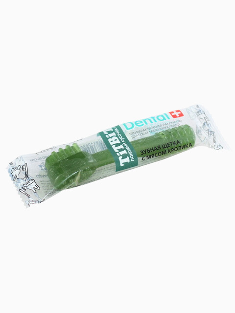 Titbit ДЕНТАЛ+ Зубная щетка с мясом кролика для собак маленьких пород, 13 г