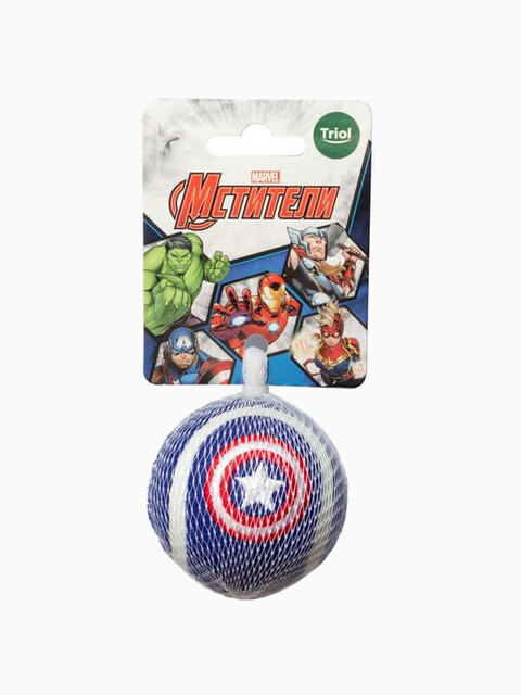 Игрушка для собак Marvel Капитан Америка «Мяч теннисный», d70мм