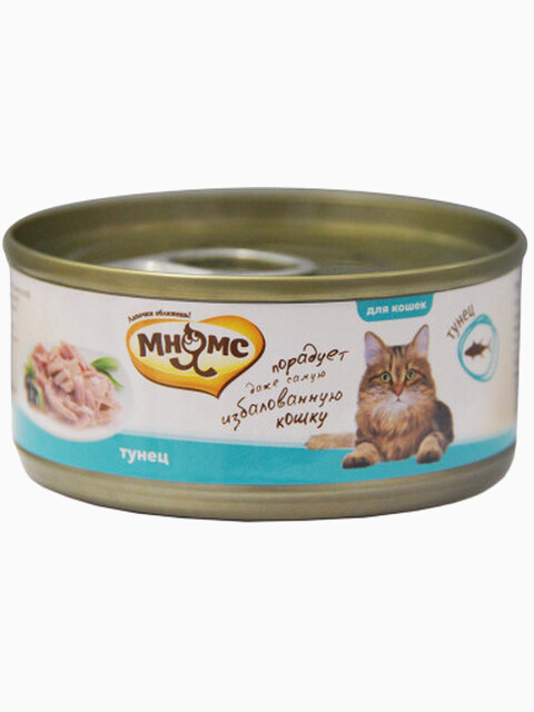 Корм Мнямс консервы для кошек Тунец в нежном желе, 70 г