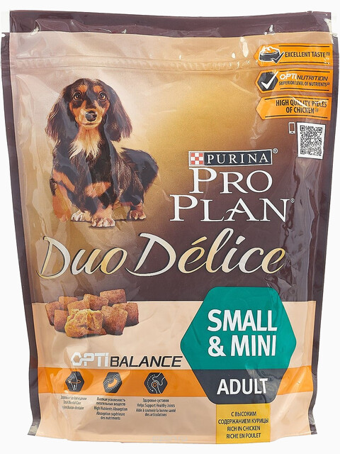 Корм Pro Plan Duo Delice Small and Mini для собак мелких и карликовых пород до 10 кг с курицей, 700 г
