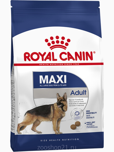 Корм Royal Canin Maxi Adult для собак крупных пород (26-44 кг), 3 кг