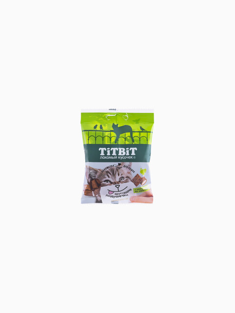 Titbit Хрустящие подушечки для кошек с паштетом из индейки 30 г