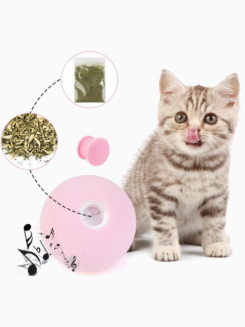 Игрушка для кошек с сенсорным звуком "Птичка" с кошачьей мятой, 5 см, розовый цвет