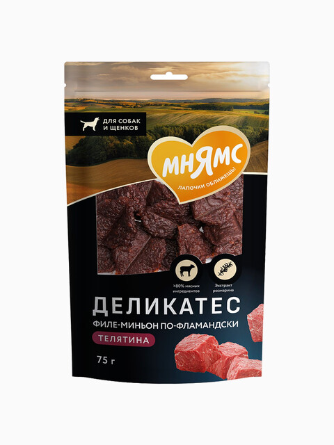 Мнямс Деликатес "Филе миньон по-фламандски" для собак 75 г