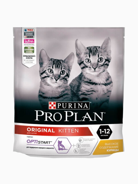 Корм Pro Plan Junior для котят в возрасте от 6 недель до 1 года с курицей, 400 г