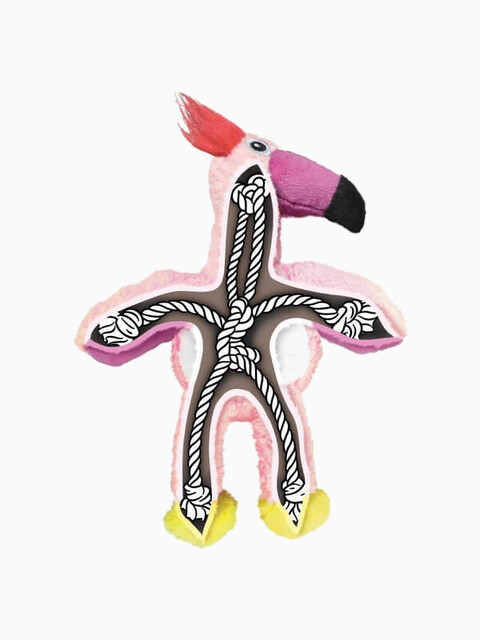KONG Wild Knots игрушка мягкая для собак Дикие птицы с канатом внутри, 17 см