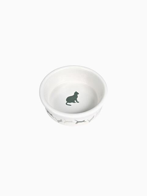 Миска для кошек с рисунком "Кошка", керамика 0,25л*ф11см