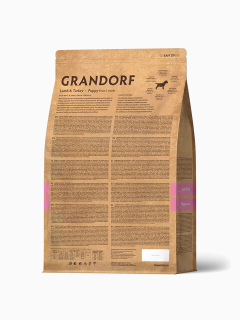 Корм Grandorf для щенков  ягненок с индейкой, 1 кг