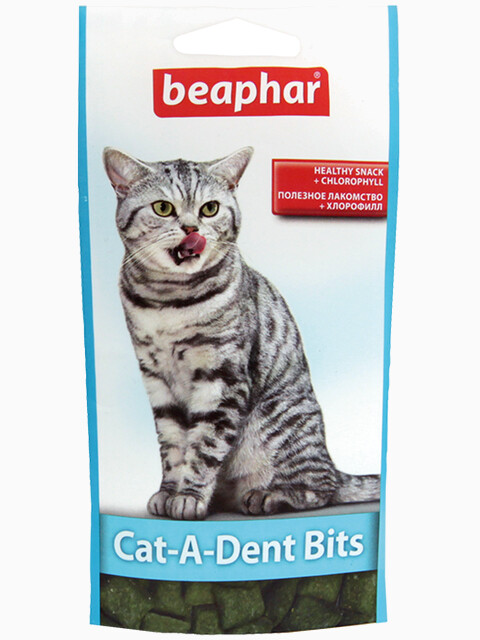 Beaphar Подушечки для чистки зубов у кошек (Cat-a-Dent Bits), 75 шт