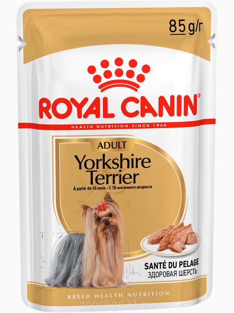 Корм Royal Canin Yorkshire Terrier Adult (паштет) для йоркширского терьера старше 10 мес., 85 г