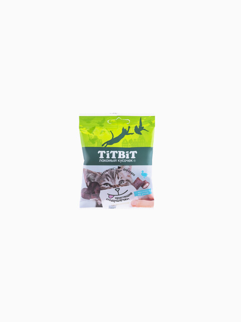 Titbit Хрустящие подушечки для кошек с паштетом из утки 30 г