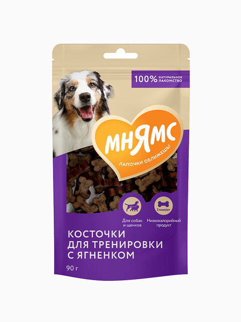 Мнямс На каждый день для собак Тренировочные "Косточки" с ягненком 90 г