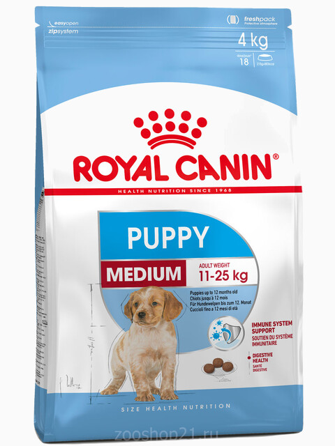 Корм Royal Canin Medium Puppy для щенков средних пород 2-12 мес, 3 кг