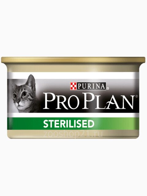 Корм Pro Plan Sterilised для стерилизованных кошек с тунцом, 85 г