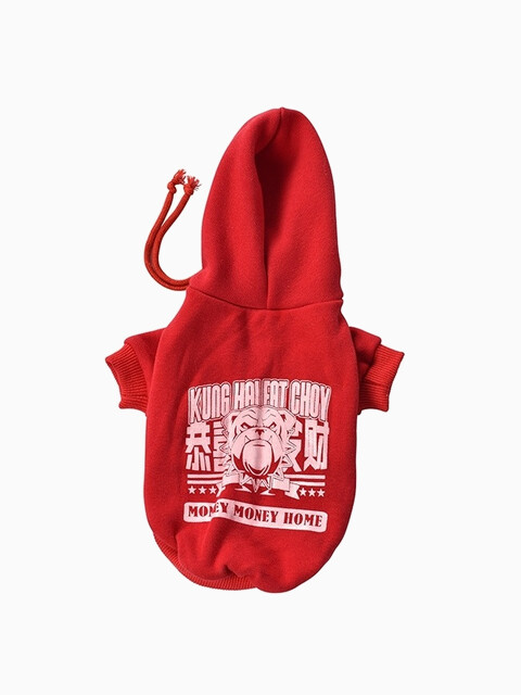 Свитер с капюшоном Cheepet, цвет красный, размер ХХL (длина спины 40 см)