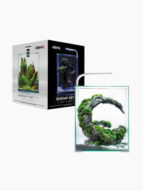 Аквариум Shrimp Set SMART LED D/N 30, 30 л, куб, белый, 29*29*35см