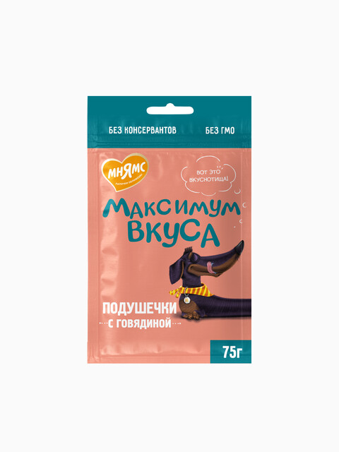 Мнямс Максимум Вкуса Подушечки с говядиной для собак 75 г