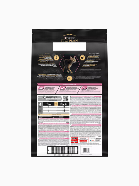Корм Pro Plan Delicate для кошек с чувствительным пищеварением с индейкой, 10 кг