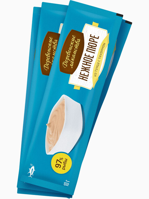 Деревенские лакомства Нежное пюре из тунца 10г (цена за 1шт)