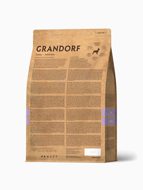 Корм Grandorf Adult Mini Turkey для мелких пород, индейка, 3 кг