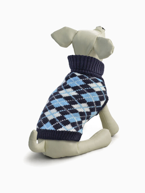 Свитер "Классика", черно-синий, размер XS (длина спины 20см)