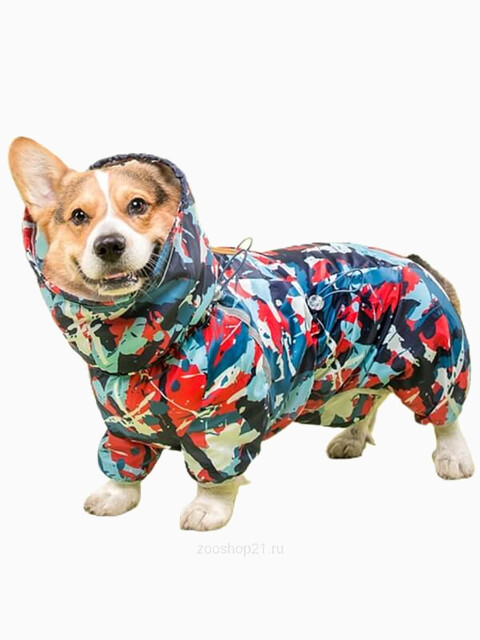 Комбинезон - дождевик "LeoDog" размер L (длина спины 34 см), синий