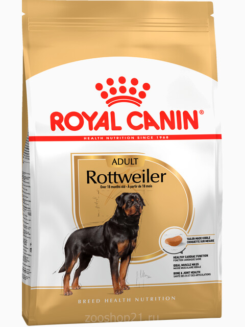 Корм Royal Canin Rottweiler Adult для ротвейлера старше 18 мес., 12 кг