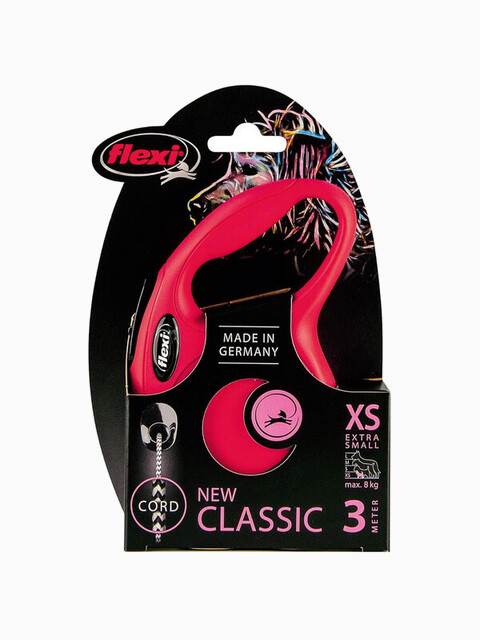 Поводок-рулетка flexi New Classic XS (до 8 кг) для собак 3 м трос красная