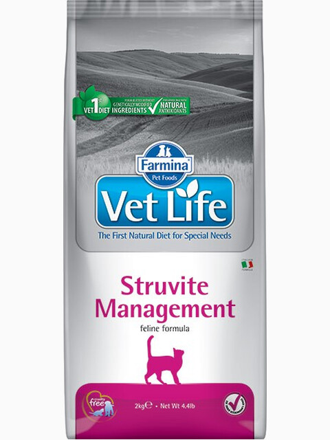 Корм Farmina Vet Life Struvite Management для кошек при рецидивах МКБ струвитного типа, 2 кг