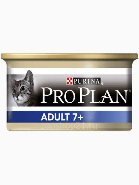 Корм Pro Plan Adult 7+ для кошек старше 7 лет с тунцом, 85 г