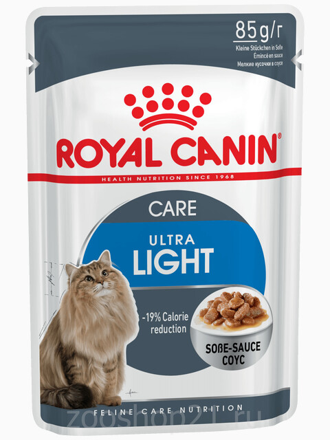 Корм Royal Canin Ultra Light (в соусе) при избыточном весе, 85 г