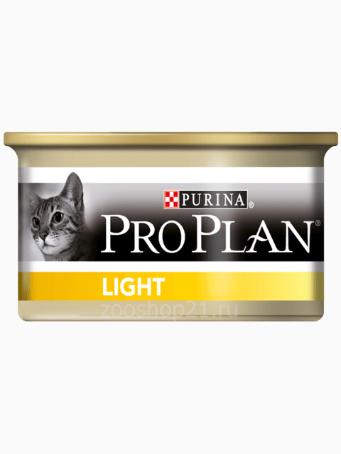 Корм Pro Plan Light для кошек с избыточным весом и кошек склонных к полноте, с индейкой, 85 г