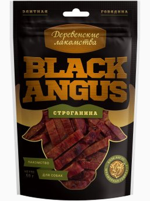 Деревенские лакомства Black Angus Строганина, 50 г