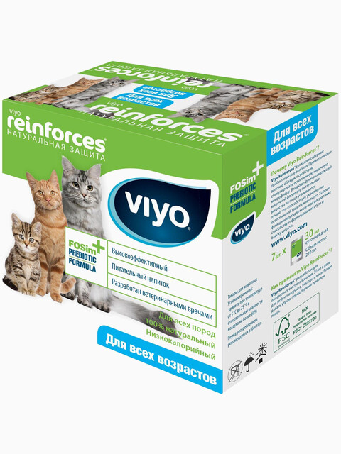 Пребиотик VIYO Reinforces CAT для улучшения микрофлоры кишечника и пищеварения КОШЕК всех возрастов по 30 мл, цена за 1 шт