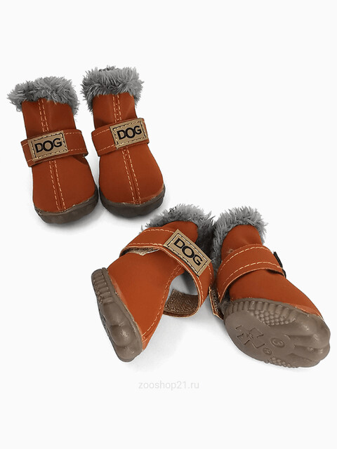 Обувь зимняя для собак "Dog", размер 2 (4,5х3,5 см), цвет в ассортименте