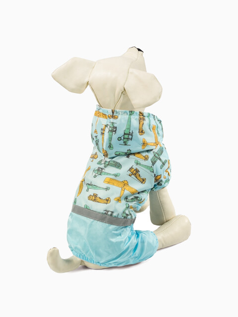 Костюм-дождевик со светоотражающей лентой "Самолеты" размер M, длина спины 30 см