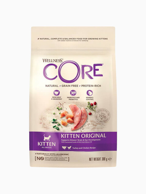 Корм Wellness CORE Kitten для котят, с индейкой, 300 г