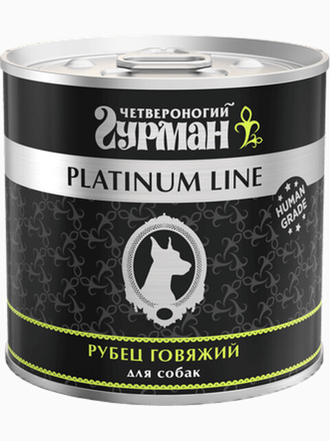 Четвероногий гурман Platinum line рубец говяжий в желе для собак, 240 г
