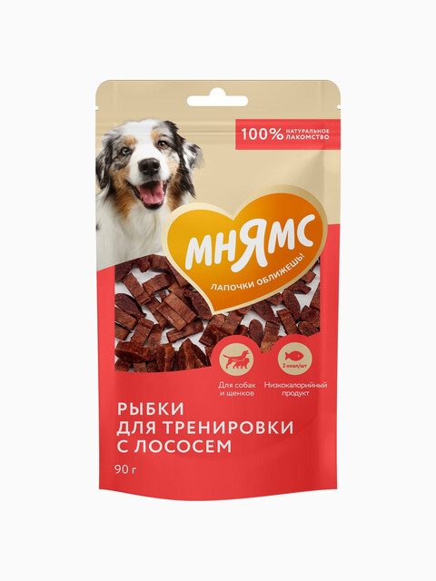 Мнямс На каждый день для собак Тренировочные "Рыбки" из лосося 90г