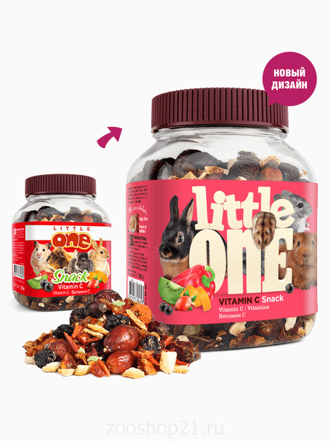 Little one  лакомство для всех видов грызунов с витамином С, 180 г