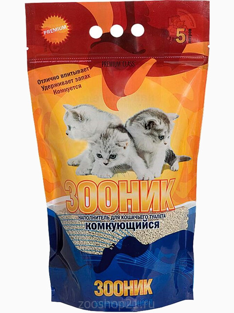 Зооник Комкующийся наполнитель, 5 л