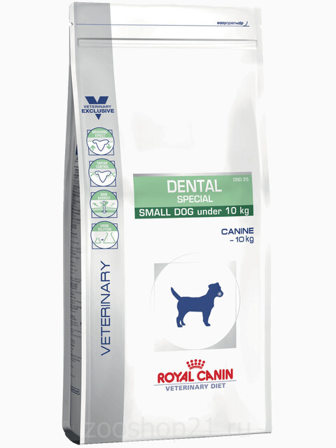 Корм Royal Canin Dental Special Small Dog DSD 25 Canin для собак до 10 кг для гигиены полости рта и чистки зубов, 2 кг