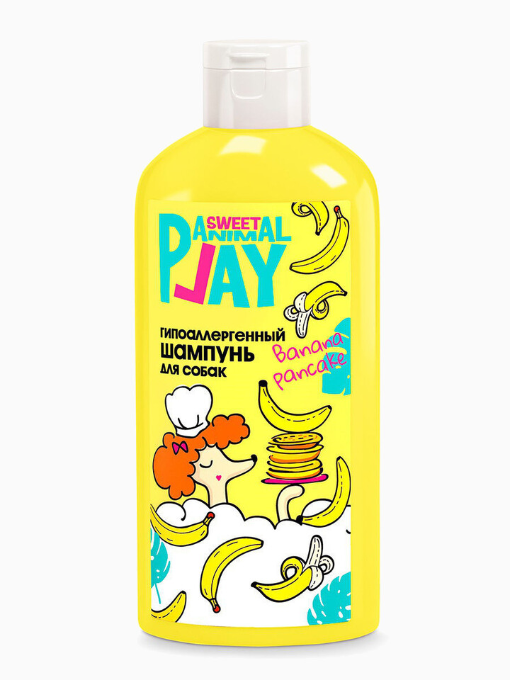 Шампунь для собак и кошек Animal Play Sweet Банановый панкейк гипоаллергенный, 300 мл