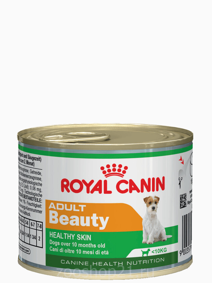 Корм Royal Canin Adult Beauty (мусс) для поддержания здоровья шерсти и кожи 1-8 лет, 195 г