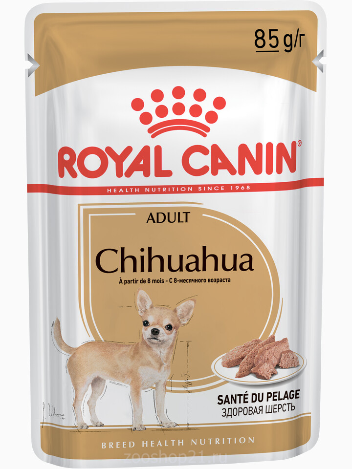 Корм Royal Canin Chihuahua Adult (паштет) для чихуахуа старше 8 мес., 85 г