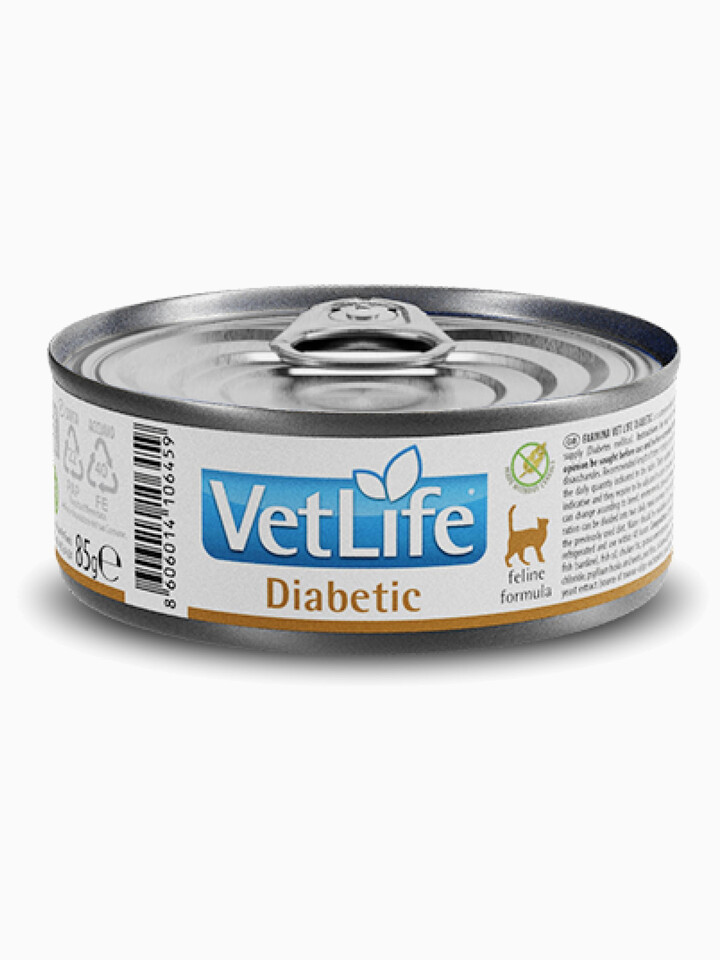 Корм Farmina Vet Life Diabetic (паштет), для кошек при диабете, 85 г