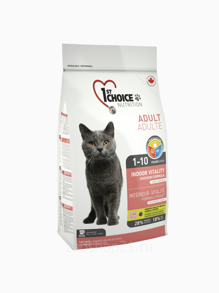 Корм 1st Choice для кошек курица (Vitality) , 2.72 кг