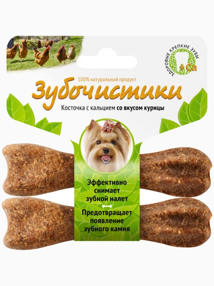 Лакомство "Зубочистики" для собак мелких пород, с курицей, 2 шт